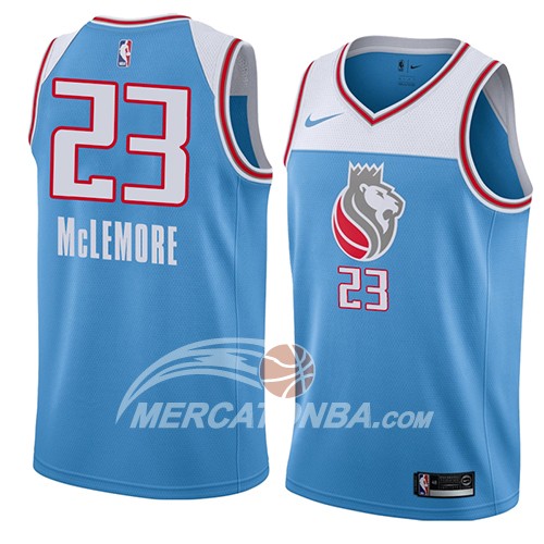 Maglia NBA Sacramento Kings Ben Mclemore Ciudad 2018 Blu